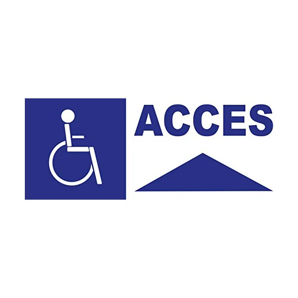 Panneau d'accès handicapé direction en haut--Panneaux Signalétiques