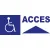 Panneau d'accès handicapé direction en haut--Panneaux Signalétiques