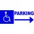 Panneau d'accès parking handicapé direction droite-Panneau handicapé - PMR-Panneaux Signalétiques