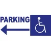 Panneau d'accès parking handicapé direction gauche-Panneau handicapé - PMR-Panneaux Signalétiques