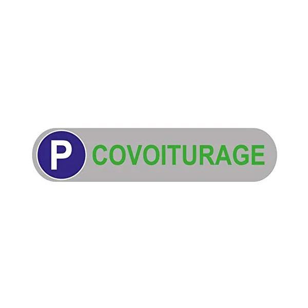 Plaque de Parking covoiturage au Format 500x110mm en 5mm d'épaisseur-Panneau parking-Panneaux Signalétiques