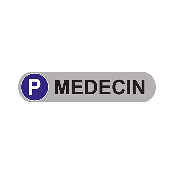 Plaque de Parking médecin au Format 500x110mm en 5mm d'épaisseur-Panneau parking-Panneaux Signalétiques