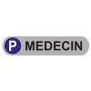 Plaque de Parking médecin au Format 500x110mm en 5mm d'épaisseur-Panneau parking-Panneaux Signalétiques