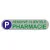 Plaque de Parking réservé clientèle Pharmacie au Format 500x110mm en 5mm d'épaisseur-Panneau parking-Panneaux Signalétiques