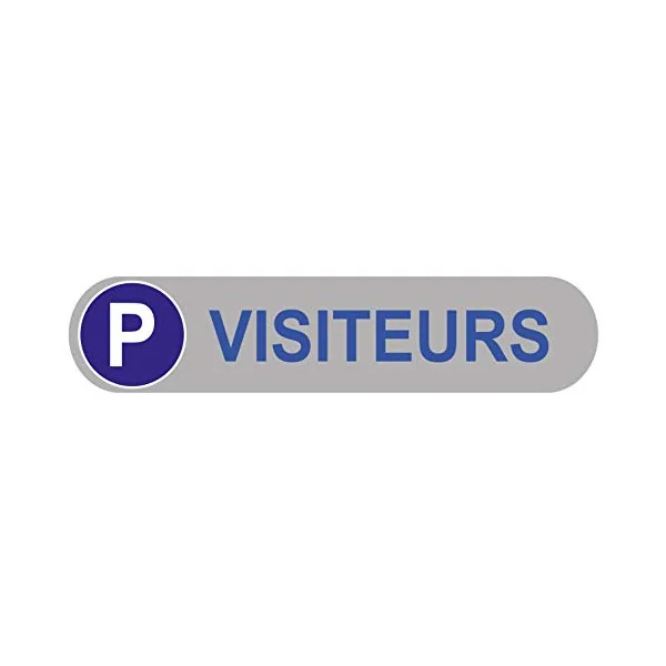Plaque de Parking visiteurs au Format 500x110mm en 5mm d'épaisseur-Panneau parking-Panneaux Signalétiques