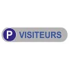 Plaque de Parking visiteurs au Format 500x110mm en 5mm d'épaisseur-Panneau parking-Panneaux Signalétiques