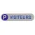 Plaque de Parking visiteurs au Format 500x110mm en 5mm d'épaisseur-Panneau parking-Panneaux Signalétiques