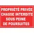Panneau propriété privée Chasse Interdite sous Peine de poursuites-Panneau chasse interdite-Panneaux Signalétiques