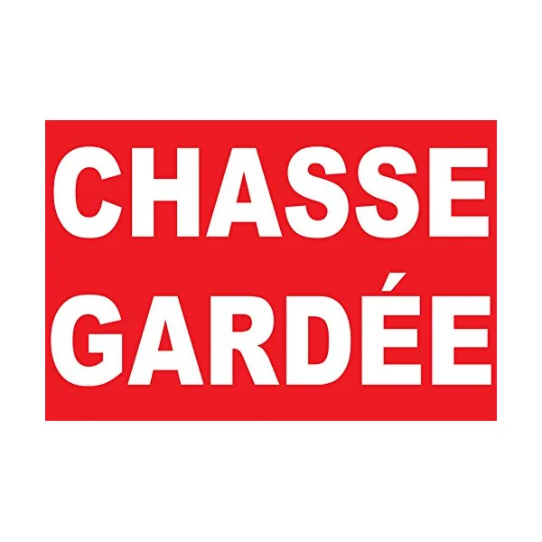 Panneaux Signalétiques.fr Panneau Chasse gardée Rouge Polychlorure de vinyle One Size Montage mural No Trespassing Extérieur Per