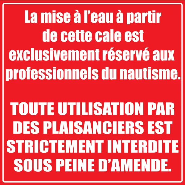 Panneau signalétique de mise a l'eau à partir de cette cale-Panneau nautisme-Panneaux Signalétiques