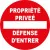 panneau signalétique"Propriété privée défense d'entrer" diam 300-Interdiction-Panneaux Signalétiques