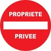 panneau signalétique"Propriété privée" diam 300 en pvc-Interdiction-Panneaux Signalétiques