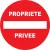 panneau signalétique"Propriété privée" diam 300 en pvc-Interdiction-Panneaux Signalétiques