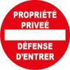 panneau signalétique"Propriété privée défense d'entrer" diam 300mm en pvc-Interdiction-Panneaux Signalétiques