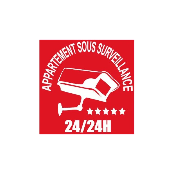 Panneau appartement sous surveillance-Panneau vidéo surveillance-Panneaux Signalétiques