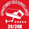 Panneau appartement sous surveillance-Panneau vidéo surveillance-Panneaux Signalétiques