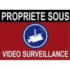 Panneau de Dissuasion propriété sous vidéo Surveillance 150x100mm-Panneau vidéo surveillance-Panneaux Signalétiques