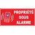 Panneau propriété sous alarme - vidéo surveillance smartphone-Panneau vidéo surveillance-Panneaux Signalétiques