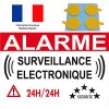 Panneau de Dissuasion Alarme électronque 160x100mm (Pastille Double Face Offert)-Panneau vidéo surveillance-SIGNAGE