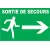 Sortie de secours à droite-Panneau évacuation et sortie de secours-Panneaux Signalétiques