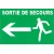 Sortie de secours à gauche-Panneau évacuation et sortie de secours-Panneaux Signalétiques