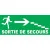 Sortie de secours avec escalier à droite-Panneau évacuation et sortie de secours-Panneaux Signalétiques