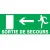 Sortie de secours à gauche avec porte-Panneau évacuation et sortie de secours-Panneaux Signalétiques