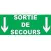 Sortie de secours en bas-Panneau évacuation et sortie de secours-Panneaux Signalétiques
