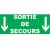 Sortie de secours en bas-Panneau évacuation et sortie de secours-Panneaux Signalétiques