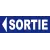 Panneau sortie à gauche-Signalétique magasin-Panneaux Signalétiques