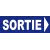 Panneau sortie à droite-Signalétique magasin-Panneaux Signalétiques