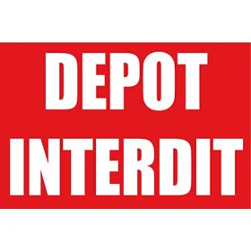 Panneau dépôt interdit en PVC de 5mm d'épaisseur 450x300mm-Interdiction-Panneaux Signalétiques