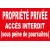 Panneau propriété privée accès Interdit (sous Peine de Poursuite) en PVC de 5mm d'épaisseur 450x300mm-Interdiction--