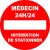 Panneau pvc rond "Médecin interdiction de stationner"-Panneau stationnement-Panneaux Signalétiques