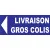 Panneau Signalétique en PVC Bleu, One Size, Directionnel, Livraison Gros Colis Direction Gauche-Panneau parking-SIGNAGE