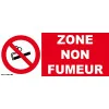 Panneau "ZONE NON FUMEUR"-Panneau interdit de fumer-Panneaux Signalétiques