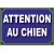 Attention au Chien 100X70mm en PVC-Panneau attention au chien-Panneaux Signalétiques