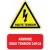 Etiquette Armoire sous Tension 24h/24. Lot de 10ex-Autocollant danger et avertissement-Panneaux Signalétiques