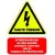 Etiquette "interconnexion ne pas ouvrir courant continu 24h/24 fusible de protection". Lot de 10ex