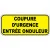 Etiquette Coupure d'urgence entrée onduleur. Lot de 20ex-Autocollant danger et avertissement-Panneaux Signalétiques