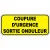 Etiquette Coupure d'urgence Sortie onduleur. Lot de 20ex-Autocollant danger et avertissement-Panneaux Signalétiques