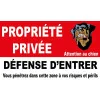Panneau propriété privée Attention au Chien-Panneau parking-Panneaux Signalétiques