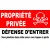 Panneau de signalisation de propriété en PVC noir 30cm x 50cm, défense d'entrer avec tête de mort-Interdiction--