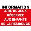 Panneau d'information et de sécurité pour Aire de Jeux 450x300mm en 10mm d'épaisseur-Panneau aire de jeux-Panneaux Signalétiques