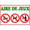 Panneau sécurité Aire de Jeux avec Pictogramme-Panneau aire de jeux-Panneaux Signalétiques