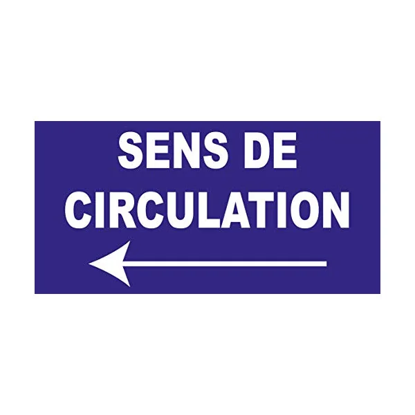 Sens de Circulation Gauche-Obligation-Panneaux Signalétiques
