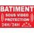 Panneau bâtiment sous vidéo protection 24/24-Panneau vidéo surveillance-Panneaux Signalétiques