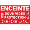Panneau enceinte sous vidéo protection 24/24-Panneau vidéo surveillance-Panneaux Signalétiques