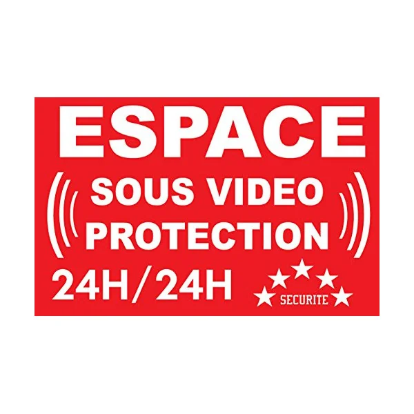 Panneau Espace sous vidéo Protection 24/24-Panneau vidéo surveillance-Panneaux Signalétiques
