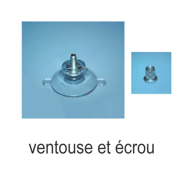 Ventouse et écrou-Fixations-Panneaux Signalétiques